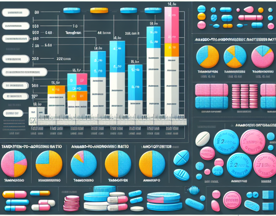 Anabolic-to-androgenic ratio of tamoxifene compared to others